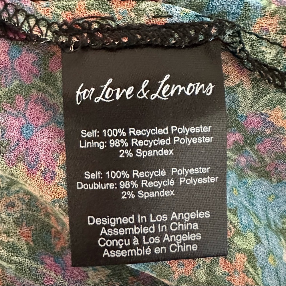 NWT For Love & Lemons Sheer Floral Brittany Dress – Size XS - Picture 15 of 16